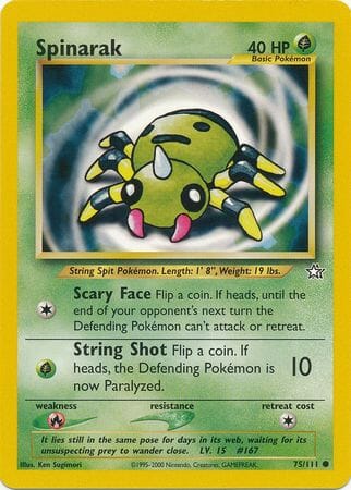Spinarak (75/111) [Neo Genesis Unlimited] Pokemon Single Pokémon  | Multizone: Comics And Games
