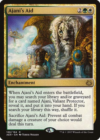 Ajani's Aid [Aether Revolt] MTG Single Magic: The Gathering  | Multizone: Comics And Games