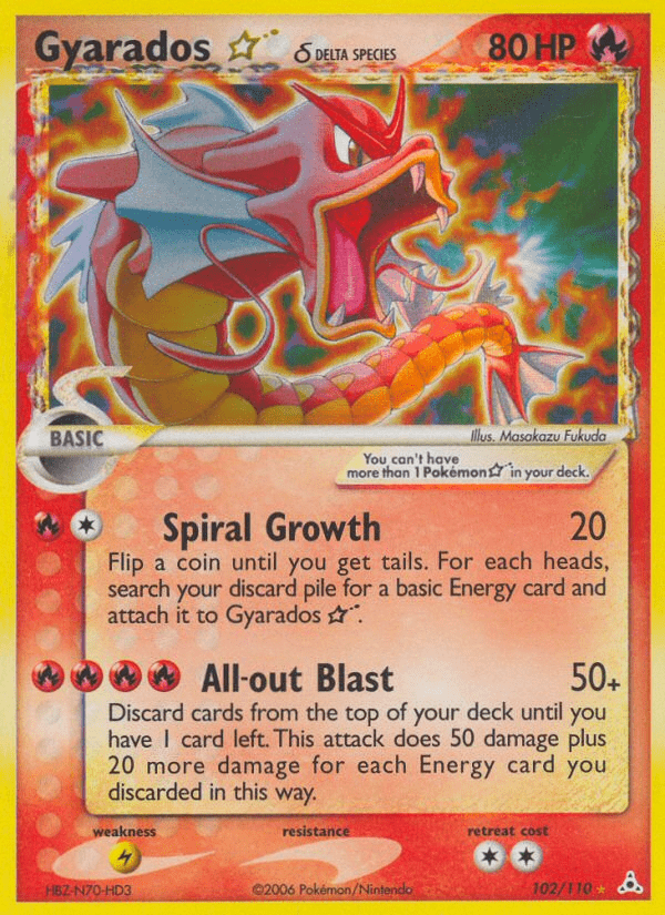 Gyarados Star (102/110) (Delta Species) [EX: Holon Phantoms] Pokemon Single Pokémon  | Multizone: Comics And Games