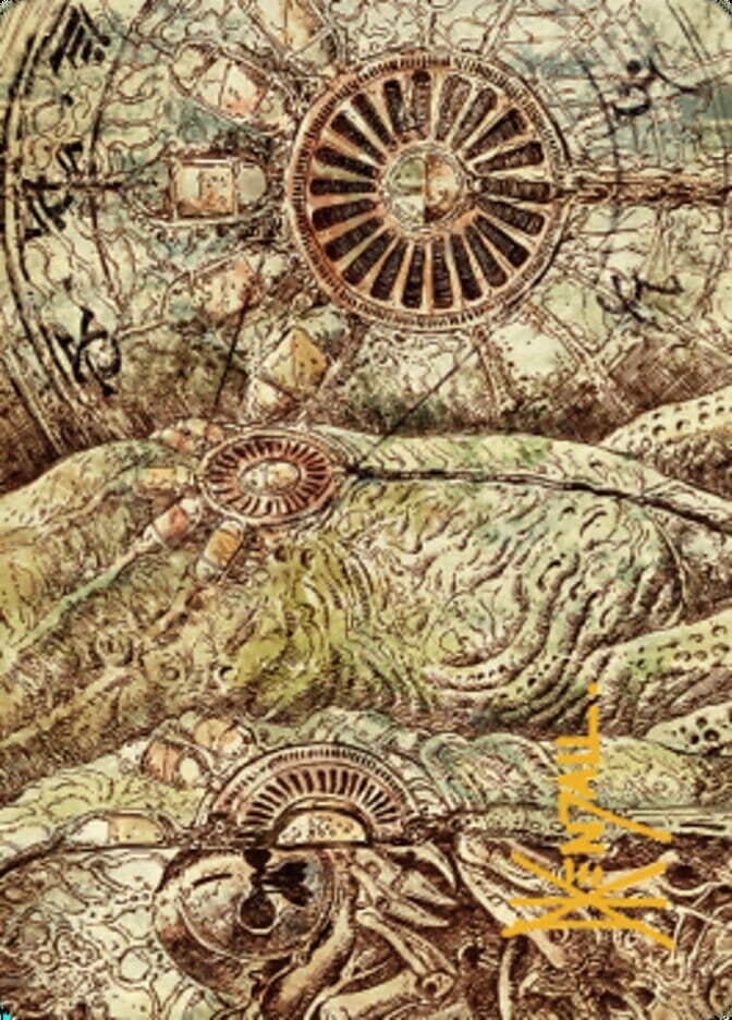 Phyrexian Processor Art Card (Gold-Stamped Signature) [The Brothers' War Art Series] MTG Single Magic: The Gathering  | Multizone: Comics And Games
