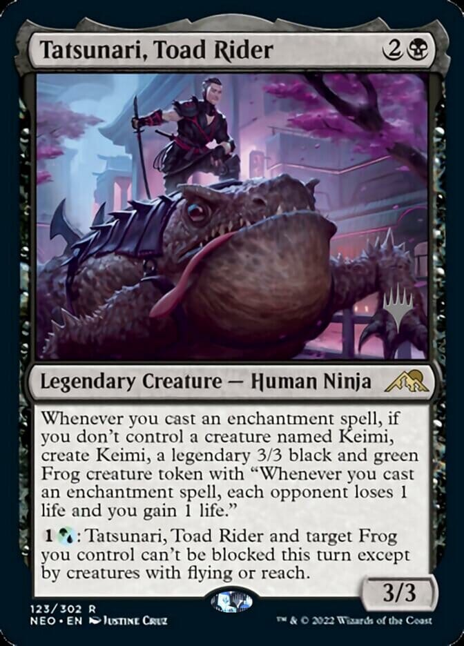 Tatsunari, Toad Rider (Promo Pack) [Kamigawa: Neon Dynasty Promos] MTG Single Magic: The Gathering  | Multizone: Comics And Games