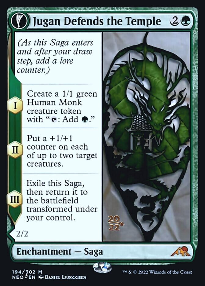 Jugan Defends the Temple // Remnant of the Rising Star [Kamigawa: Neon Dynasty Prerelease Promos] MTG Single Magic: The Gathering  | Multizone: Comics And Games
