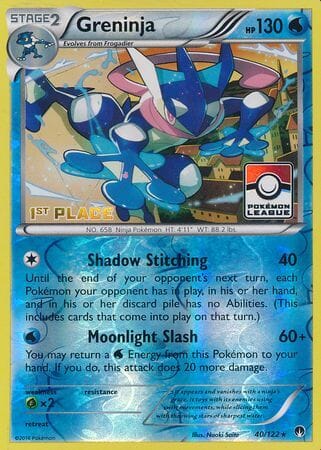 Greninja (40/122) (League Promo 1st Place) [XY: BREAKpoint] Pokemon Single Pokémon  | Multizone: Comics And Games