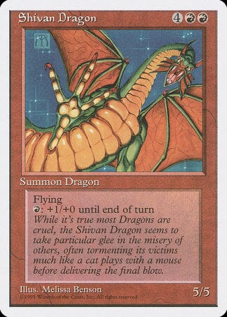 Shivan Dragon [Fourth Edition] MTG Single Magic: The Gathering  | Multizone: Comics And Games