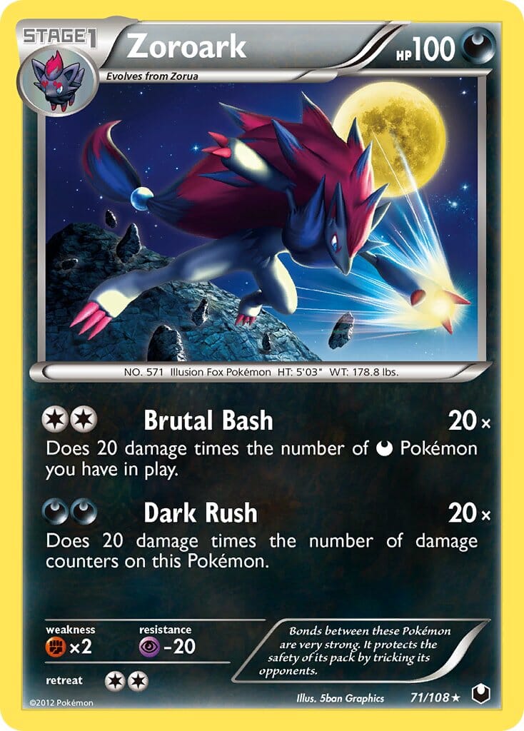 Zoroark (71/108) (Cracked Ice Holo) (Theme Deck Exclusive) [Black & White: Dark Explorers] Pokemon Single Pokémon  | Multizone: Comics And Games