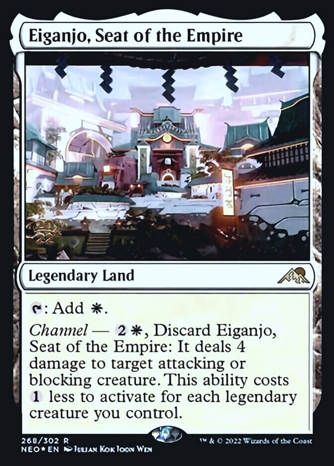 Eiganjo, Seat of the Empire [Kamigawa: Neon Dynasty Prerelease Promos] MTG Single Magic: The Gathering  | Multizone: Comics And Games