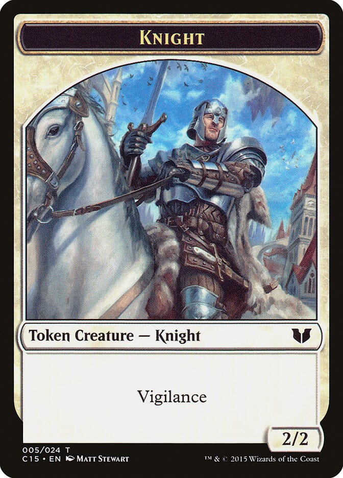 Knight (005) // Spirit (023) Double-Sided Token [Commander 2015 Tokens] MTG Single Magic: The Gathering  | Multizone: Comics And Games