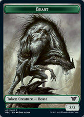 Beast // Treasure Double-sided Token [Kamigawa: Neon Dynasty Commander Tokens] MTG Single Magic: The Gathering  | Multizone: Comics And Games