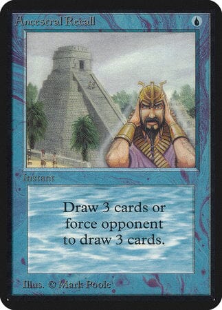 Ancestral Recall [Limited Edition Alpha] MTG Single Magic: The Gathering  | Multizone: Comics And Games