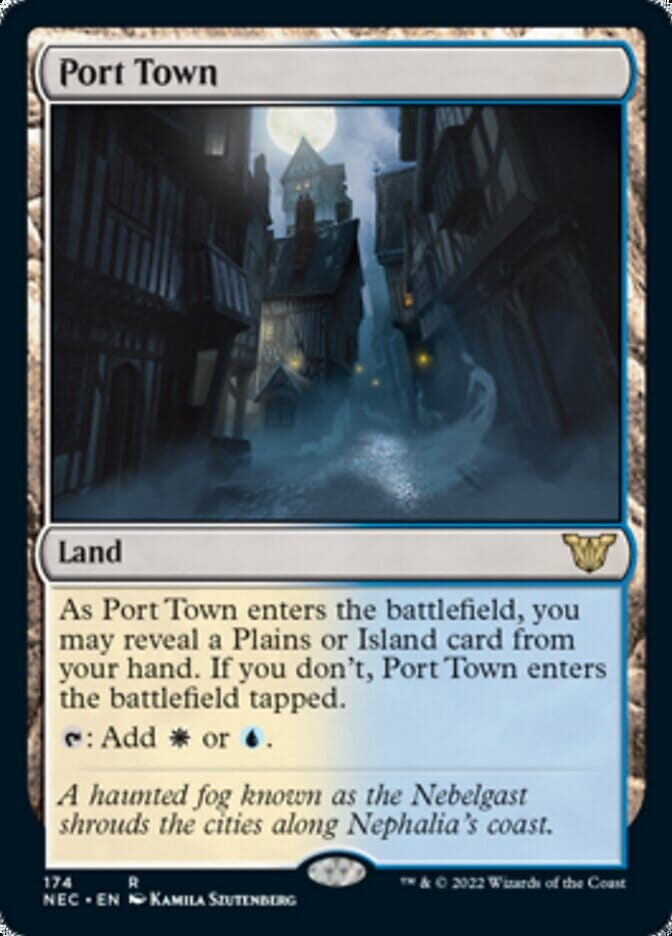 Port Town [Kamigawa: Neon Dynasty Commander] MTG Single Magic: The Gathering  | Multizone: Comics And Games