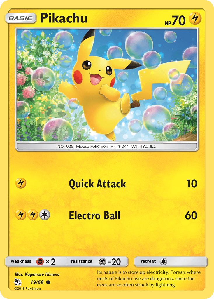 Pikachu (19/68) [Sun & Moon: Hidden Fates] Pokemon Single Pokémon  | Multizone: Comics And Games
