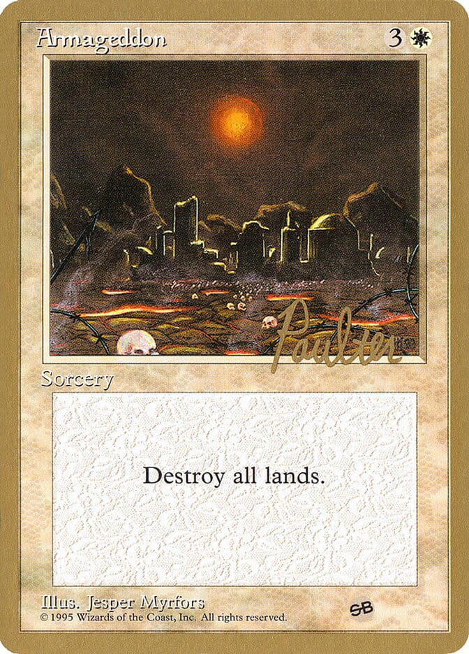 Armageddon (Preston Poulter) (SB) [Pro Tour Collector Set] MTG Single Magic: The Gathering  | Multizone: Comics And Games