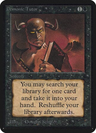 Demonic Tutor [Limited Edition Alpha] MTG Single Magic: The Gathering  | Multizone: Comics And Games