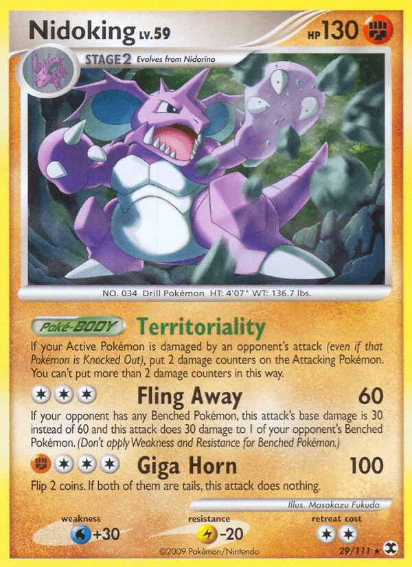 Nidoking (29/111) [Platinum: Rising Rivals] Pokemon Single Pokémon  | Multizone: Comics And Games