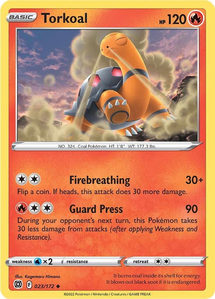 Torkoal (023/172) [Sword & Shield: Brilliant Stars] Pokemon Single Pokémon  | Multizone: Comics And Games