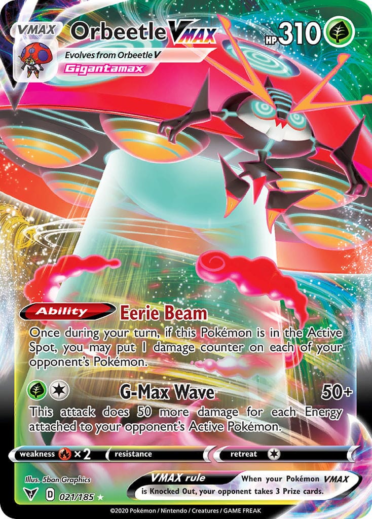 Orbeetle VMAX (021/185) [Sword & Shield: Vivid Voltage] Pokemon Single Pokémon  | Multizone: Comics And Games