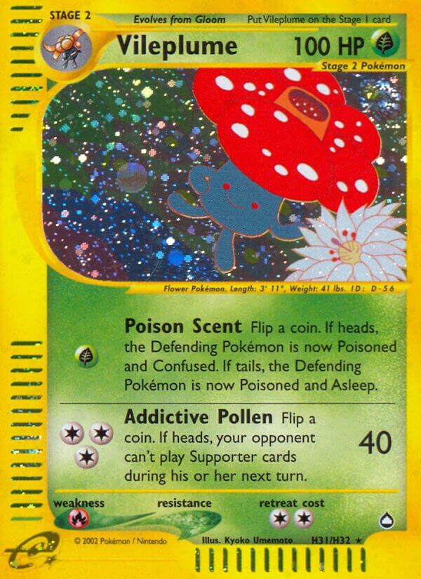 Vileplume (H31/H32) [Aquapolis] Pokemon Single Pokémon  | Multizone: Comics And Games