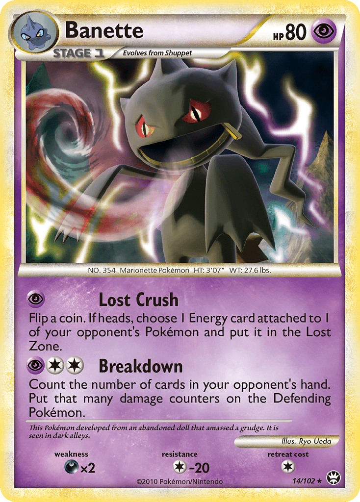 Banette (14/102) [HeartGold & SoulSilver: Triumphant] Pokemon Single Pokémon  | Multizone: Comics And Games