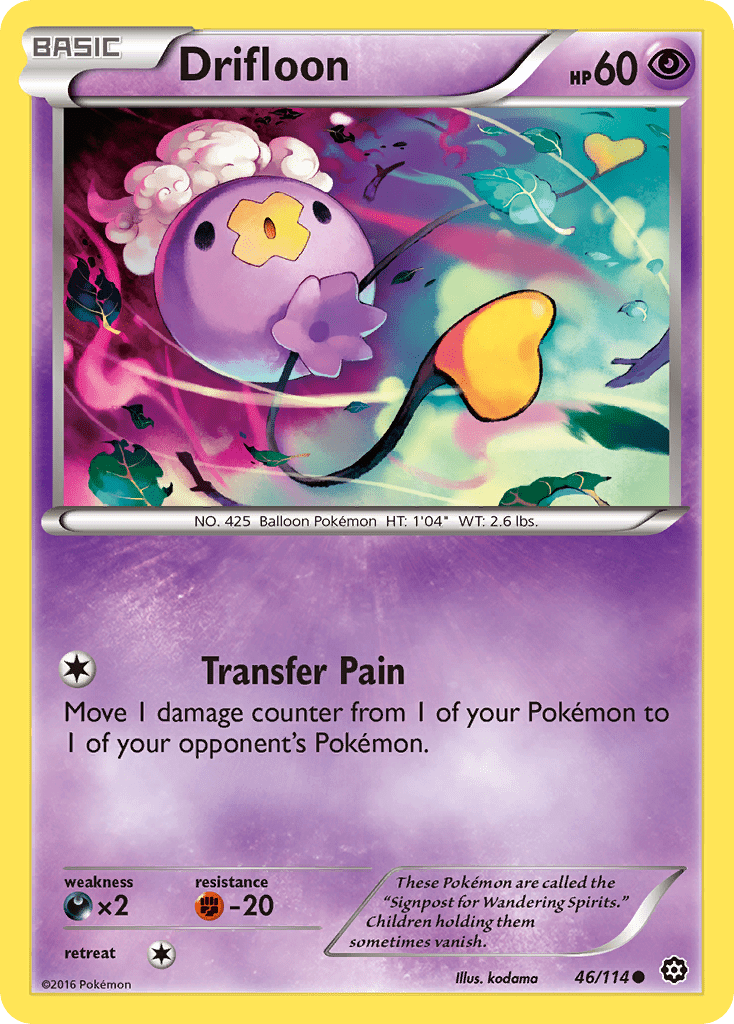 Drifloon (46/114) [XY: Steam Siege] Pokemon Single Pokémon  | Multizone: Comics And Games