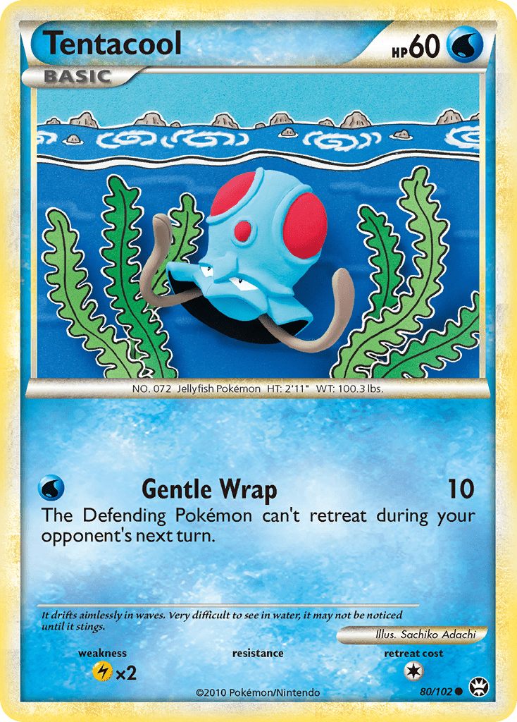 Tentacool (80/102) [HeartGold & SoulSilver: Triumphant] Pokemon Single Pokémon  | Multizone: Comics And Games