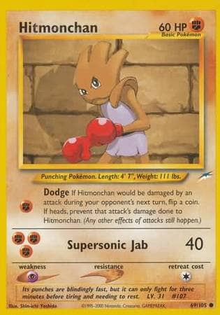 Hitmonchan (69/105) [Neo Destiny Unlimited] Pokemon Single Pokémon  | Multizone: Comics And Games