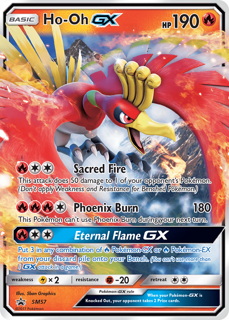 Ho-Oh GX (SM57) [Sun & Moon: Black Star Promos] Pokemon Single Pokémon  | Multizone: Comics And Games