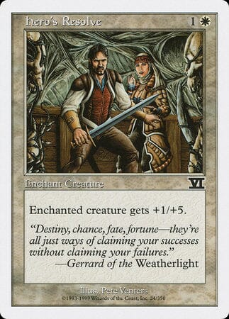 Hero's Resolve [Classic Sixth Edition] MTG Single Magic: The Gathering  | Multizone: Comics And Games