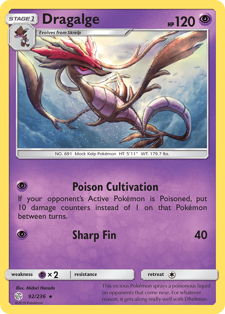 Dragalge (92/236) [Sun & Moon: Cosmic Eclipse] Pokemon Single Pokémon  | Multizone: Comics And Games