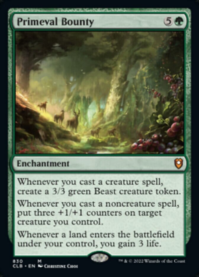 Primeval Bounty [Commander Legends: Battle for Baldur's Gate] MTG Single Magic: The Gathering  | Multizone: Comics And Games
