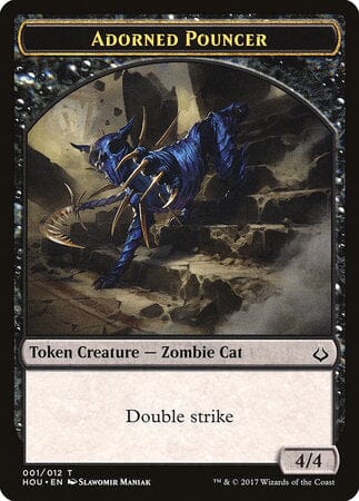 Adorned Pouncer Token [Hour of Devastation Tokens] MTG Single Magic: The Gathering  | Multizone: Comics And Games