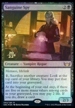 Sanguine Spy [Streets of New Capenna Prerelease Promos] MTG Single Magic: The Gathering  | Multizone: Comics And Games