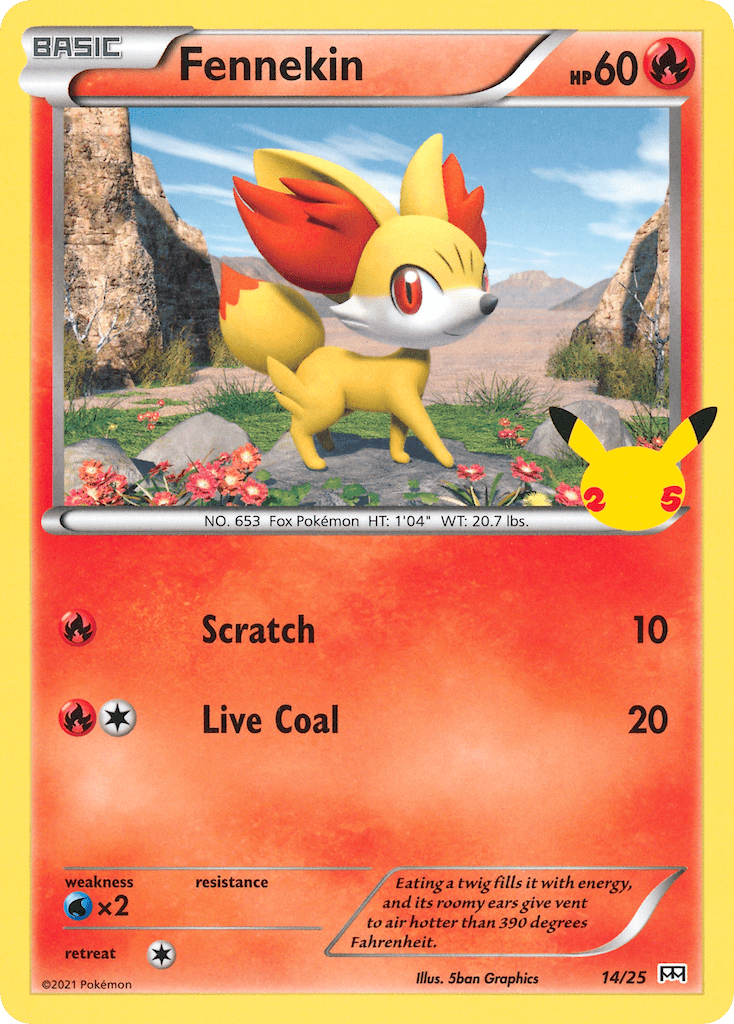 Fennekin (14/25) [McDonald's 25th Anniversary] Pokemon Single Pokémon  | Multizone: Comics And Games
