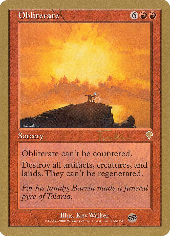 Obliterate (Jan Tomcani) (SB) [World Championship Decks 2001] MTG Single Magic: The Gathering  | Multizone: Comics And Games