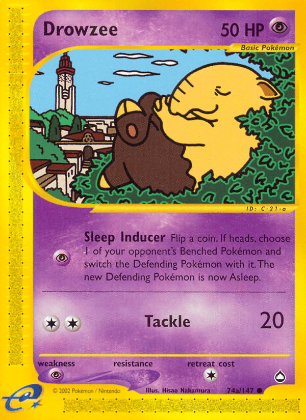 Drowzee (74a/147) [Aquapolis] Pokemon Single Pokémon  | Multizone: Comics And Games