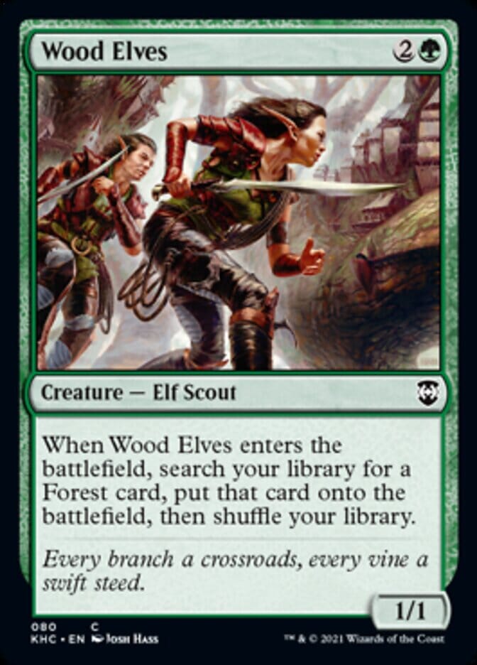 Wood Elves [Kaldheim Commander] MTG Single Magic: The Gathering  | Multizone: Comics And Games