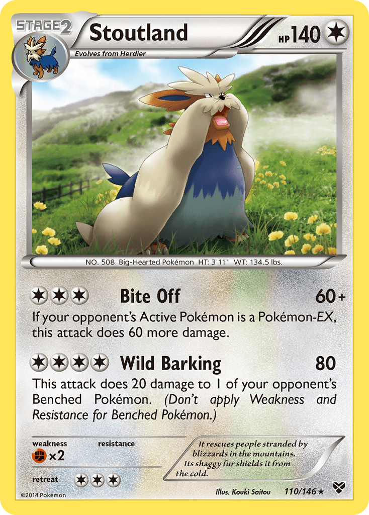 Stoutland (110/146) [XY: Base Set] Pokemon Single Pokémon  | Multizone: Comics And Games