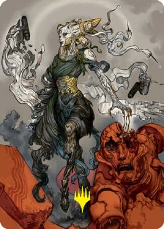 Tamiyo, Compleated Sage Art Card (Gold-Stamped Signature) [Kamigawa: Neon Dynasty Art Series] MTG Single Magic: The Gathering  | Multizone: Comics And Games