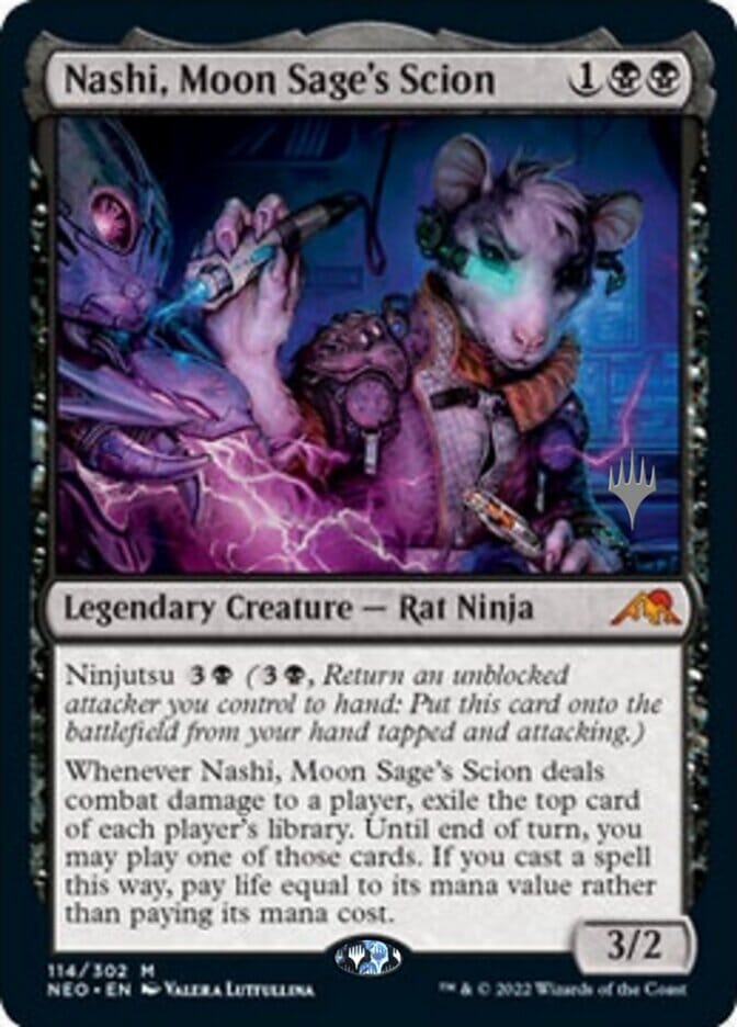 Nashi, Moon Sage's Scion (Promo Pack) [Kamigawa: Neon Dynasty Promos] MTG Single Magic: The Gathering  | Multizone: Comics And Games