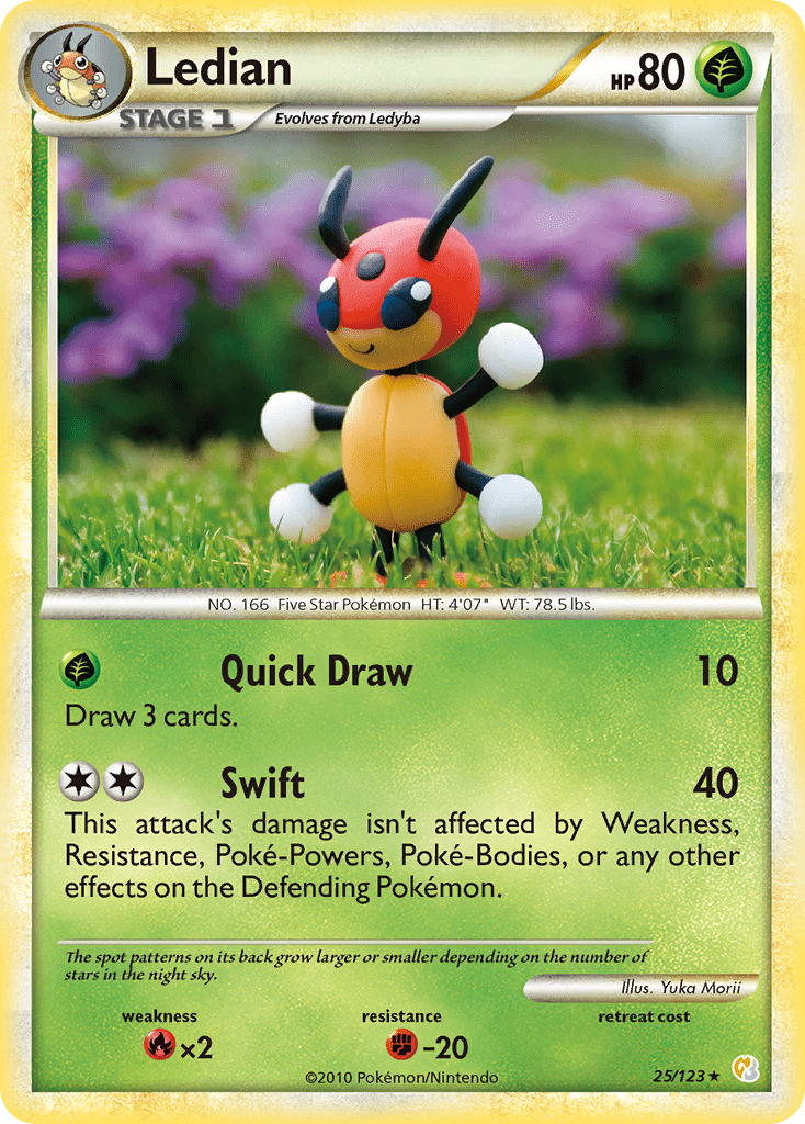 Ledian (25/123) [HeartGold & SoulSilver: Base Set] Pokemon Single Pokémon  | Multizone: Comics And Games