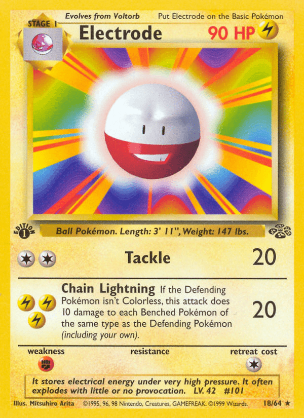 Electrode (18/64) [Jungle 1st Edition] Pokemon Single Pokémon  | Multizone: Comics And Games