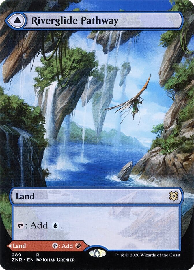 Riverglide Pathway // Lavaglide Pathway (Borderless) [Zendikar Rising] MTG Single Magic: The Gathering  | Multizone: Comics And Games