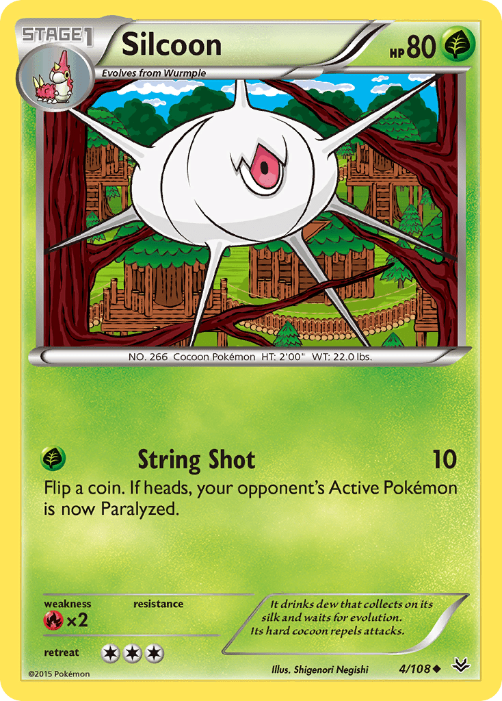 Silcoon (4/108) [XY: Roaring Skies] Pokemon Single Pokémon  | Multizone: Comics And Games