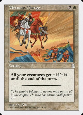 Virtuous Charge [Portal Three Kingdoms] MTG Single Magic: The Gathering  | Multizone: Comics And Games