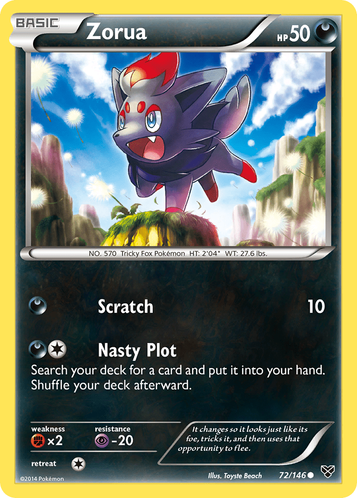 Zorua (72/146) [XY: Base Set] Pokemon Single Pokémon  | Multizone: Comics And Games