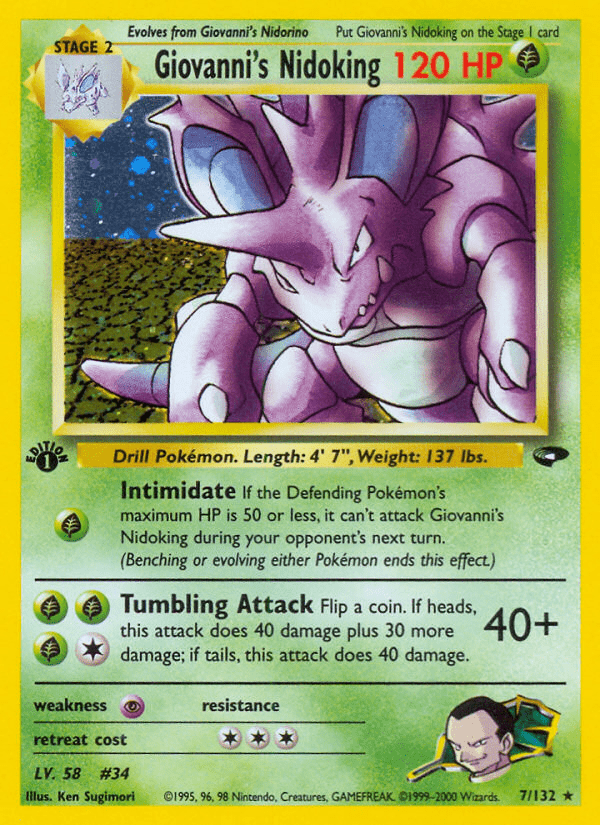 Giovanni's Nidoking (7/132) [Gym Challenge 1st Edition] Pokemon Single Pokémon  | Multizone: Comics And Games