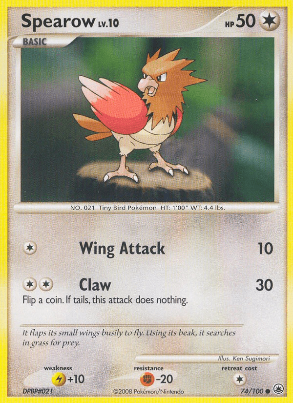 Spearow (74/100) [Diamond & Pearl: Majestic Dawn] Pokemon Single Pokémon  | Multizone: Comics And Games