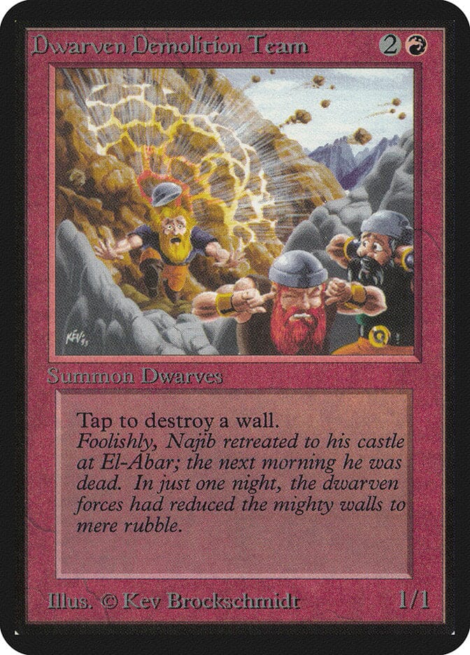 Dwarven Demolition Team [Limited Edition Alpha] MTG Single Magic: The Gathering  | Multizone: Comics And Games