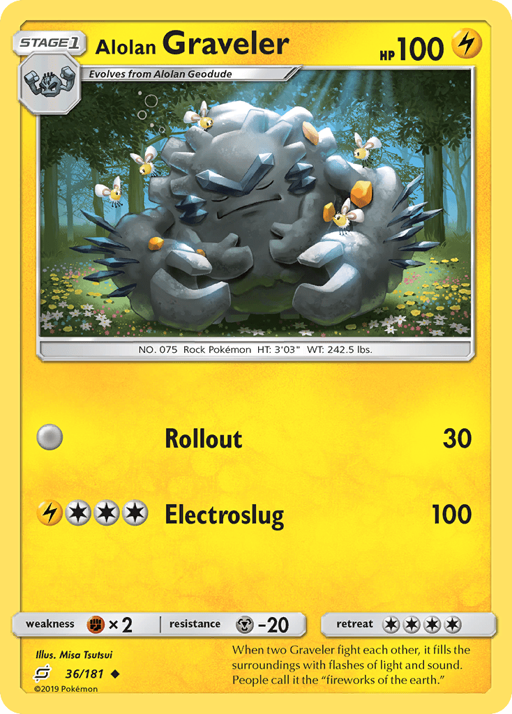 Alolan Graveler (36/181) [Sun & Moon: Team Up] Pokemon Single Pokémon  | Multizone: Comics And Games