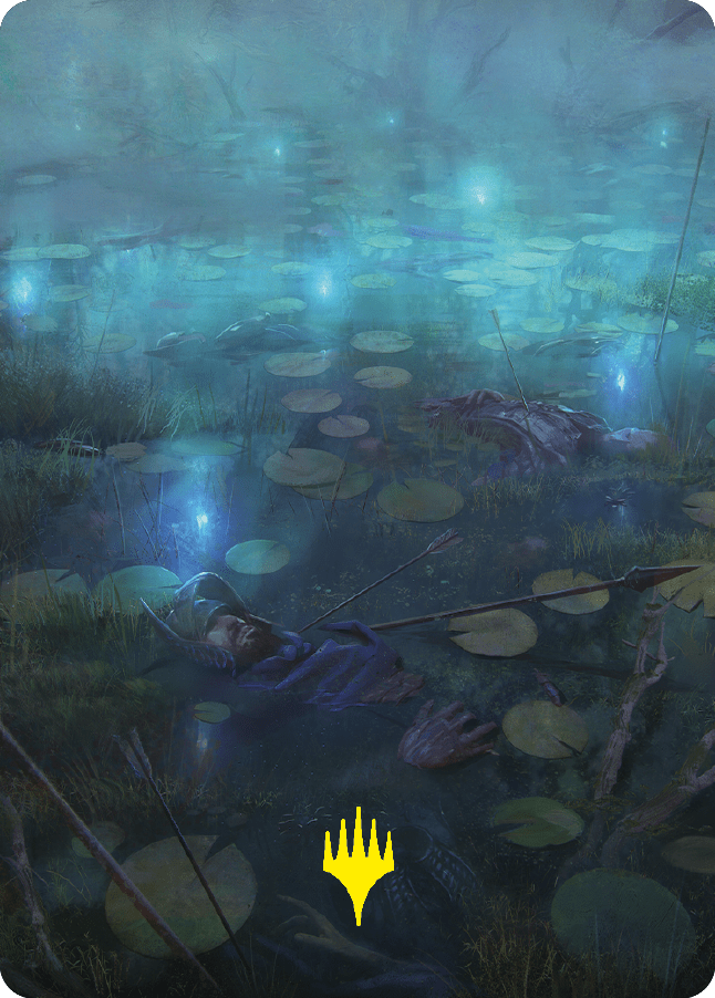 The Dead Marshes Art Card (Gold-Stamped Signature) [The Lord of the Rings: Tales of Middle-earth Art Series] MTG Single Magic: The Gathering  | Multizone: Comics And Games