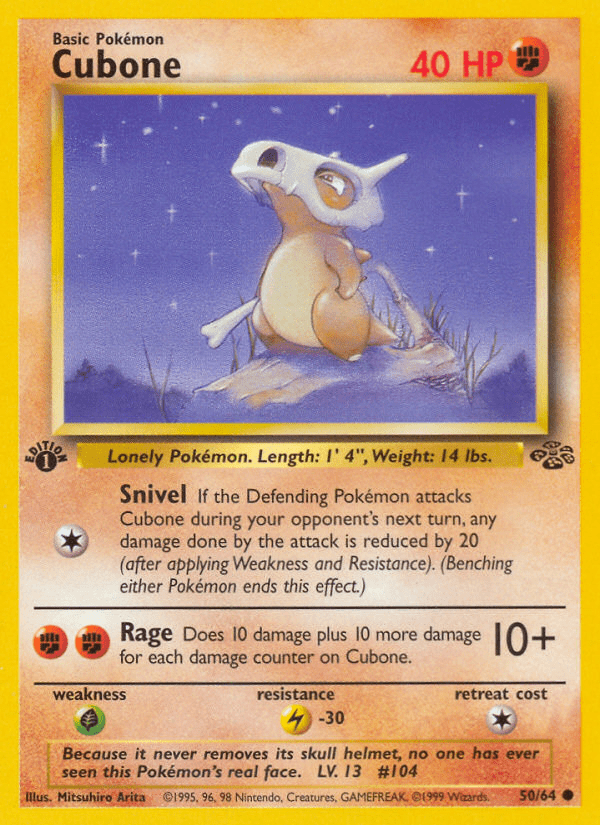 Cubone (50/64) [Jungle 1st Edition] Pokemon Single Pokémon  | Multizone: Comics And Games